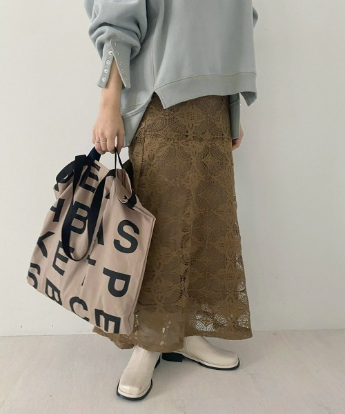 Bab(バブ)の「【WEB限定】アルファベットトートバッグ(トートバッグ・レディース・ブラウン/アイボリー/ベージュ・ONESIZE)」の18枚目の写真