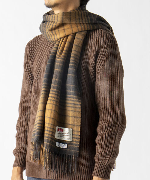 Traditional Weatherwear（トラディショナルウェザーウェア）の「【Traditional Weatherwear】ブランケットマフラー #A212JGGO0144（マフラー・メンズ・イエロー系その他/グリーン系その他・FREE）」の2枚目の写真