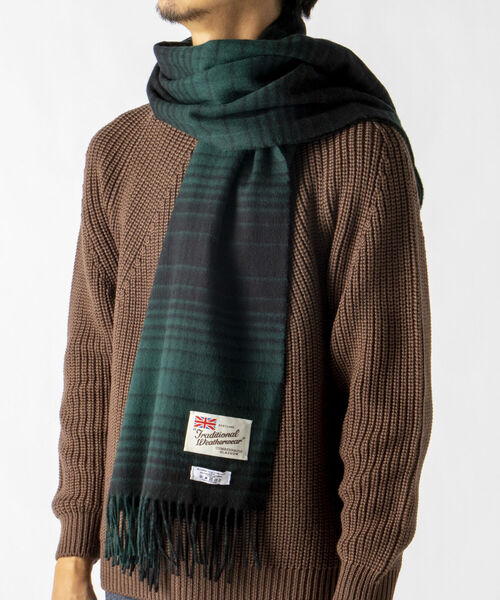 Traditional Weatherwear（トラディショナルウェザーウェア）の「【Traditional Weatherwear】ブランケットマフラー #A212JGGO0144（マフラー・メンズ・イエロー系その他/グリーン系その他・FREE）」の5枚目の写真