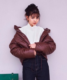 SPIRALGIRL | 合皮中綿ショートジャケット(ダウンジャケット/コート)