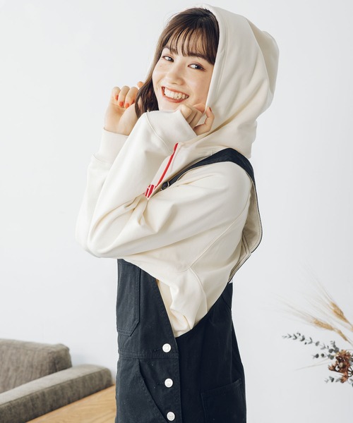 MILKFED.(ミルクフェド)の「FRONT LOGO SWEAT HOODIE(パーカー・レディース・オフホワイト/ネイビー/ブラック/ベージュ/ライトパープル/ライトブルー・ONE SIZE)」の20枚目の写真