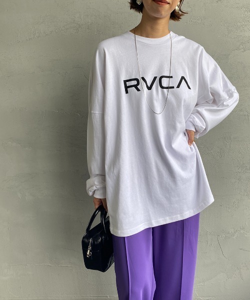RVCA（ルーカ）の「[RVCA/ルーカ] BIG RVCA ロゴプリントロンT（Tシャツ/カットソー・レディース・ホワイト/ブラック・S/M/L）」の12枚目の写真