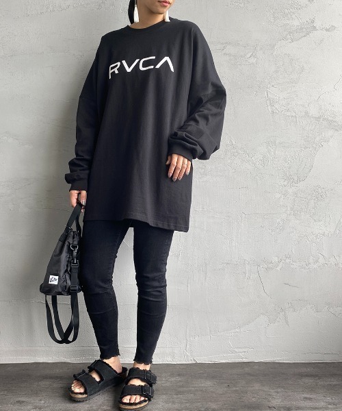 RVCA（ルーカ）の「[RVCA/ルーカ] BIG RVCA ロゴプリントロンT（Tシャツ/カットソー・レディース・ホワイト/ブラック・S/M/L）」の9枚目の写真