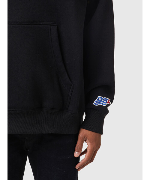 DIESEL（ディーゼル）の「メンズ パーカー リラックス ロゴエンブロイダリー（パーカー・メンズ・ブルー/イエロー/ブラック/グレー・MEDIUM/XX-LARGE/LARGE/X-LARGE/SMALL/X-SMALL/XXX-LARGE）」の7枚目の写真