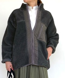 Grand PARK | ビッグシルエットの裏なし　スタンドボアブルゾン(その他アウター)