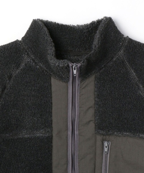 Grand PARK（グランドパーク）の「ビッグシルエットの裏なし　スタンドボアブルゾン（その他アウター・レディース・ホワイト/グレー・FREE）」の9枚目の写真