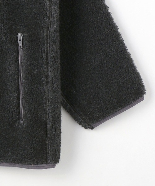 Grand PARK（グランドパーク）の「ビッグシルエットの裏なし　スタンドボアブルゾン（その他アウター・レディース・ホワイト/グレー・FREE）」の11枚目の写真