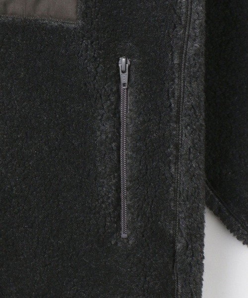 Grand PARK（グランドパーク）の「ビッグシルエットの裏なし　スタンドボアブルゾン（その他アウター・レディース・ホワイト/グレー・FREE）」の12枚目の写真