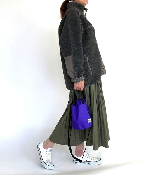 Grand PARK（グランドパーク）の「ビッグシルエットの裏なし　スタンドボアブルゾン（その他アウター・レディース・ホワイト/グレー・FREE）」の20枚目の写真