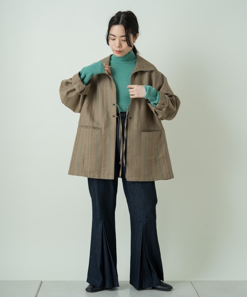 Kastane（カスタネ）の「MIXメロウハイネックリブニット（ニット/セーター・レディース・スカイブルー/パープル/アイボリー/モカ/ダークグリーン・FREE）」の16枚目の写真