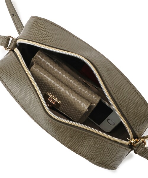OPAQUE.CLIP(オペークドットクリップ)の「◆リザード調ミニショルダー(ショルダーバッグ・レディース・カーキ/イエロー/キャメル・00)」の12枚目の写真