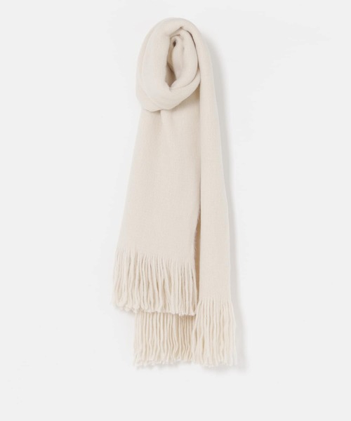 SENSE OF PLACE by URBAN RESEARCH(センスオブプレイスバイアーバンリサーチ)の「ニットフリンジストール(マフラー・レディース・ライトブルー/ベージュ/アイボリー/ブラック・ONE)」の8枚目の写真