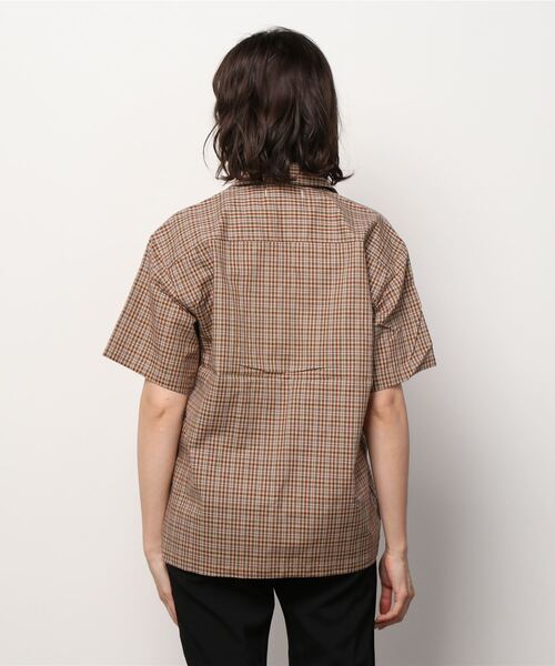 SETTO（セット）の「TENC SHIRT：チェックシャツ（シャツ/ブラウス・レディース・ブラック・S/M/L）」の5枚目の写真