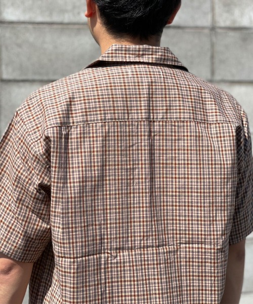 SETTO（セット）の「TENC SHIRT：チェックシャツ（シャツ/ブラウス・レディース・ブラック・S/M/L）」の6枚目の写真