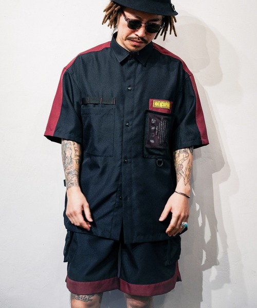 NineMicrophones（ナインマイクロフォンズ）の「BASKET CARGO SHORTS（その他パンツ・メンズ・キャメル/ブラック・LARGE/X-LARGE/MEDIUM）」の2枚目の写真