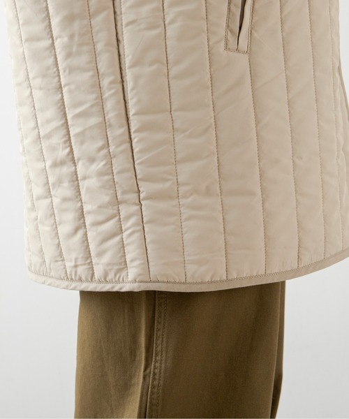ANGIE（アンジー）の「キルティングノーカラーミドルコート（ノーカラーコート・レディース・ベージュ/アイボリー/ダークベージュ・FREE）」の17枚目の写真