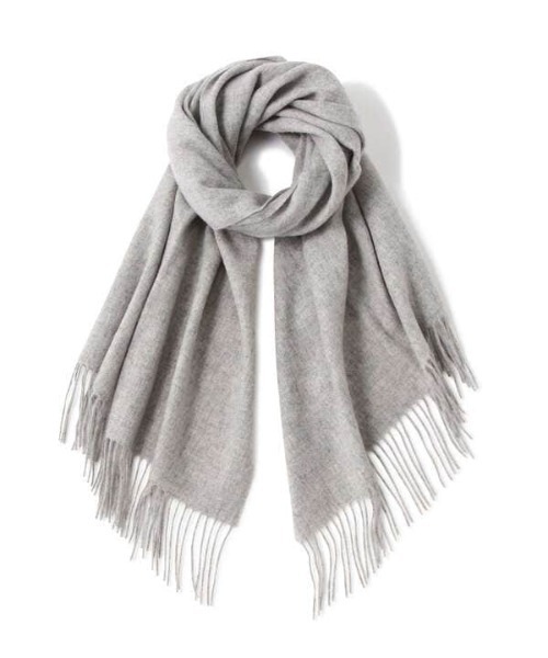 N.（N. Natural Beauty Basic）（エヌエヌナチュラルビューティーベーシック）の「ウールムジストール（ストール/ショール・レディース・グレー/ホワイト/ベージュ/オレンジ・ﾌﾘ-）」の9枚目の写真