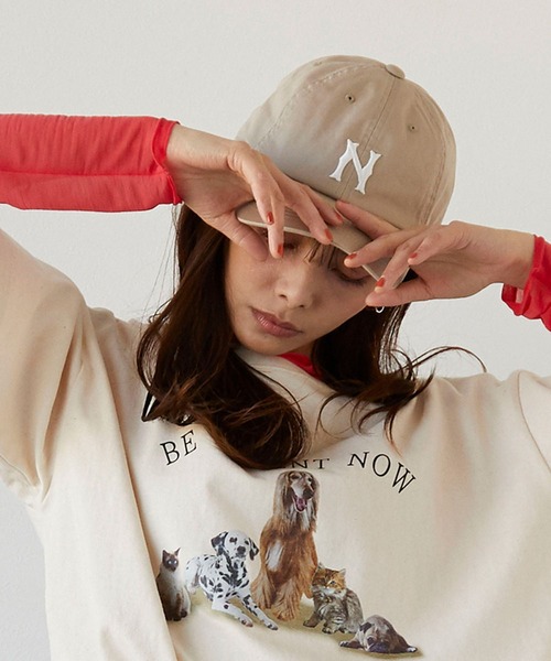 179/WG（イチナナキュウダブルジー）の「ベースボールキャップ（キャップ・レディース・ベージュ/ブラック・FREE）」の2枚目の写真