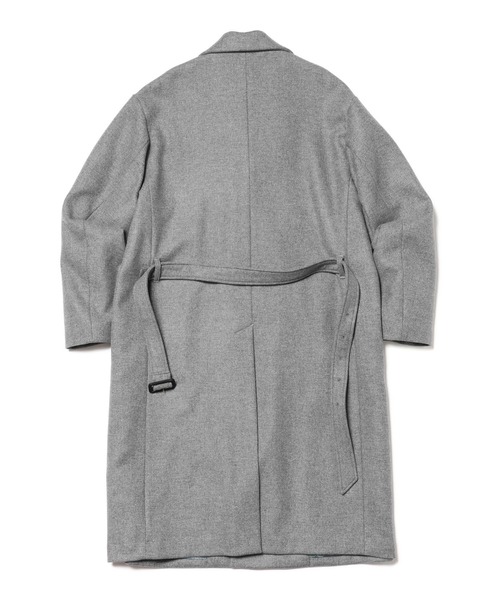 MR.OLIVE(ミスターオリーブ)の「MR.OLIVE ミスターオリーブ / SUPER 130'S FINE WOOL MELTON / BELTED DOUBLE BREASTED COAT ファイン ウールメルトン/ ベルト付き ダブルコート(オーバーサイズコート) / M-023142(ステンカラーコート・メンズ・グレー/ブラック/キャメル・SMALL/MEDIUM/LARGE)」の7枚目の写真