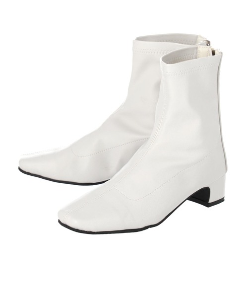 anap mimpi（アナップミンピ）の「スクエアトゥショートブーツ（ブーツ・レディース・ブラック/アイボリー・S/M/L）」の8枚目の写真