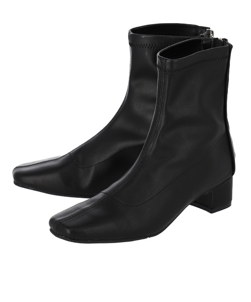 anap mimpi（アナップミンピ）の「スクエアトゥショートブーツ（ブーツ・レディース・ブラック/アイボリー・S/M/L）」の11枚目の写真