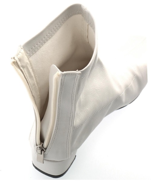 anap mimpi（アナップミンピ）の「スクエアトゥショートブーツ（ブーツ・レディース・ブラック/アイボリー・S/M/L）」の10枚目の写真