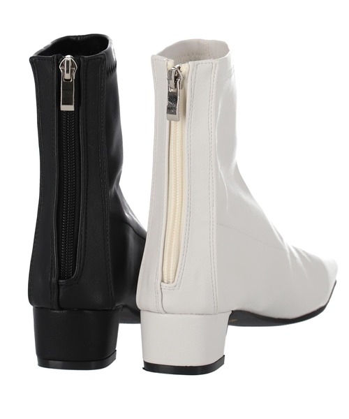 anap mimpi（アナップミンピ）の「スクエアトゥショートブーツ（ブーツ・レディース・ブラック/アイボリー・S/M/L）」の14枚目の写真