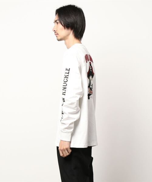 PANDIESTA(パンディエスタ)の「LOWBLOW KNUCKLE / ローブローナックル / PEANUTS / パイレーツSNOOPY ロンT (M2)(Tシャツ/カットソー・メンズ・ホワイト/ブラック・M/L/XL/XXL)」の4枚目の写真