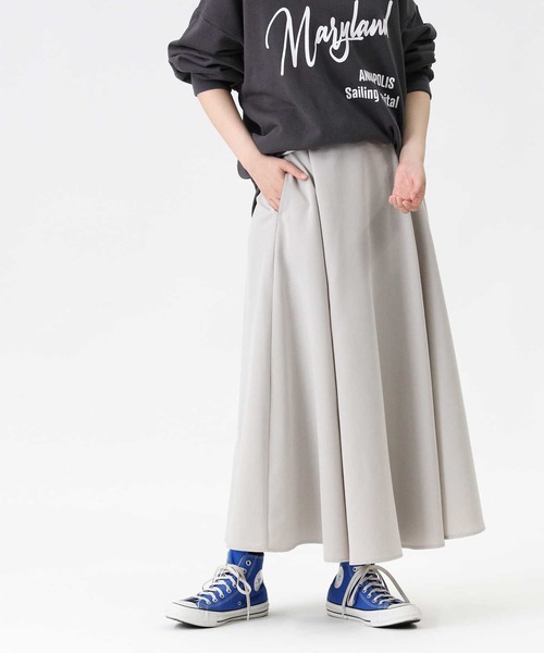 HONEYSUCKLE ROSE（ハニーサックルローズ）の「【HONEYSUCKLE ROSE】２ＷＡＹフレアスカート（スカート・レディース・ベージュ/グレー/オフホワイト/ブラック・M/L）」の3枚目の写真