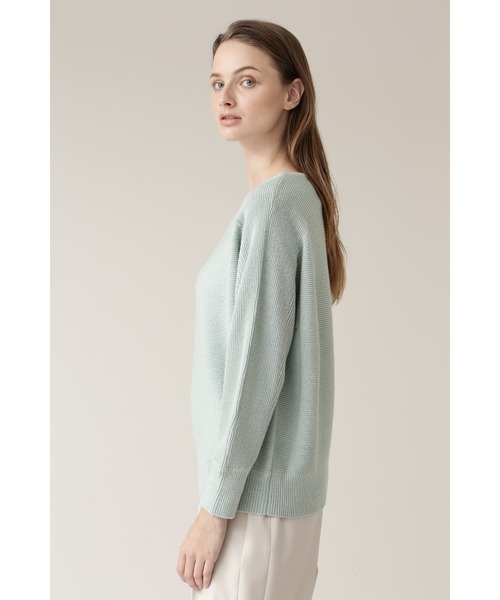 BOSCH（ボッシュ）の「◆ウールコットンガーターニット（ニット/セーター・レディース・ホワイト/パープル/ネイビー/ライトグリーン・38）」の8枚目の写真