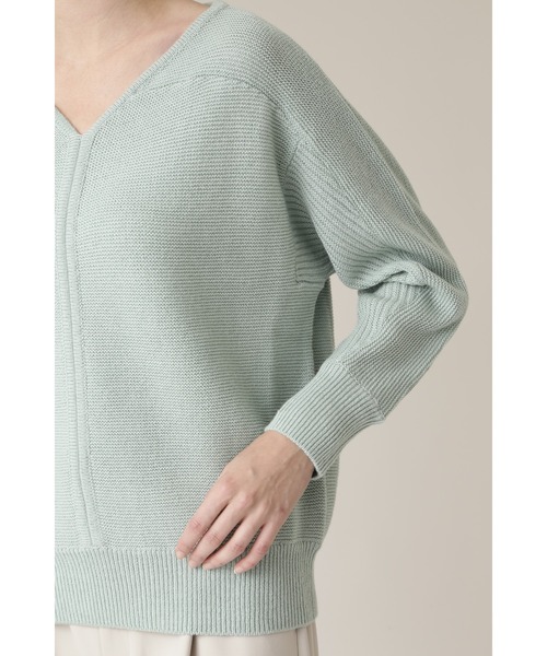 BOSCH（ボッシュ）の「◆ウールコットンガーターニット（ニット/セーター・レディース・ホワイト/パープル/ネイビー/ライトグリーン・38）」の11枚目の写真