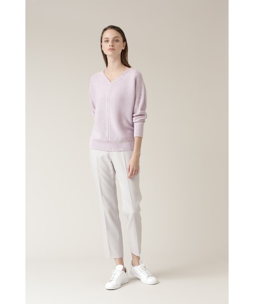 BOSCH（ボッシュ）の「◆ウールコットンガーターニット（ニット/セーター・レディース・ホワイト/パープル/ネイビー/ライトグリーン・38）」の6枚目の写真