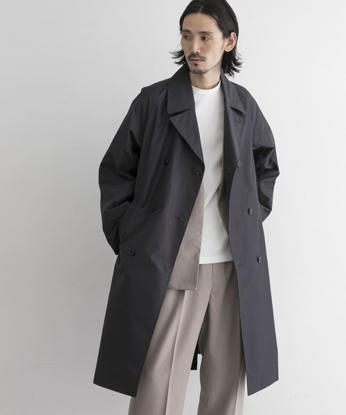 URBAN RESEARCH（アーバンリサーチ）の「SIROシャンブレーWコート（トレンチコート・メンズ・ブラック/カーキ/ベージュ・MEDIUM/LARGE）」の13枚目の写真