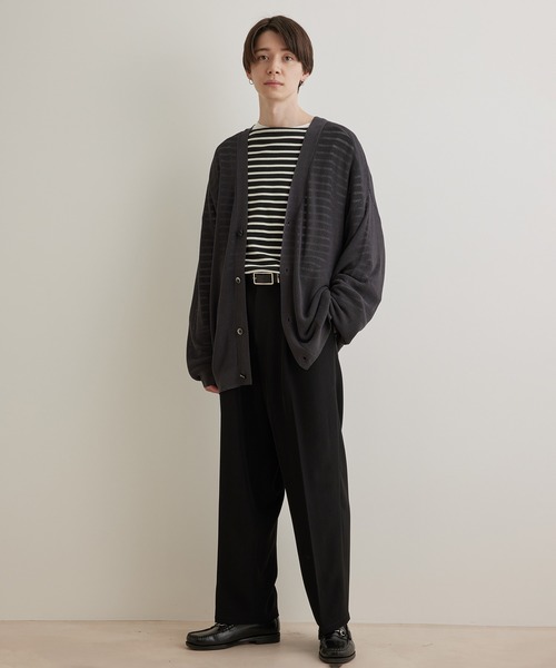 JUNRED(ジュンレッド)の「ドレープサージ2タックワイドストレート(スラックス・メンズ・ブルー系その他4/ブラック/グレー系その他・S/L/M)」の10枚目の写真
