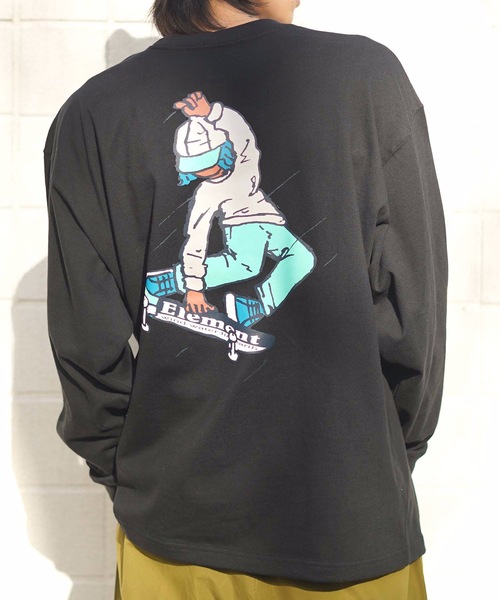 ELEMENT(エレメント)の「ELEMENT メンズ POP YOUR DECK LS ロンT 【2022年春夏モデル】/エレメント長袖バックプリントロンT(Tシャツ/カットソー・メンズ・ホワイト/グリーン/ブラック・LARGE/MEDIUM/X-LARGE)」の2枚目の写真
