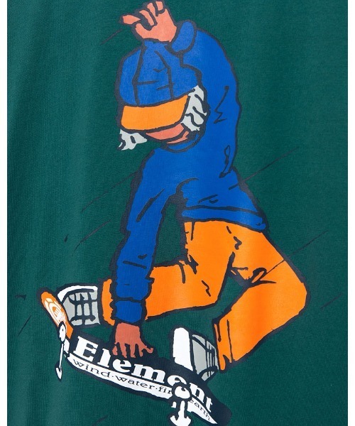 ELEMENT(エレメント)の「ELEMENT メンズ POP YOUR DECK LS ロンT 【2022年春夏モデル】/エレメント長袖バックプリントロンT(Tシャツ/カットソー・メンズ・ホワイト/グリーン/ブラック・LARGE/MEDIUM/X-LARGE)」の8枚目の写真