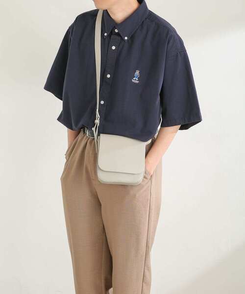 SENSE OF PLACE by URBAN RESEARCH（センスオブプレイスバイアーバンリサーチ）の「フェイクレザーショルダー（ショルダーバッグ・メンズ・ブラック/グリーン/アイボリー/ライトグレー・ONE）」の5枚目の写真