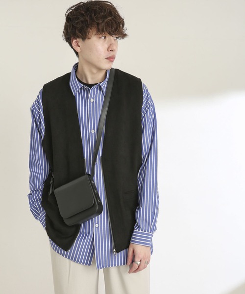 SENSE OF PLACE by URBAN RESEARCH（センスオブプレイスバイアーバンリサーチ）の「フェイクレザーショルダー（ショルダーバッグ・メンズ・ブラック/グリーン/アイボリー/ライトグレー・ONE）」の14枚目の写真