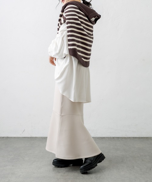 PUAL CE CIN（ピュアルセシン）の「【WEB限定】襟ギャザーブラウス（シャツ/ブラウス・レディース・オフホワイト/ピンク/イエロー/ブルー・FREE）」の6枚目の写真