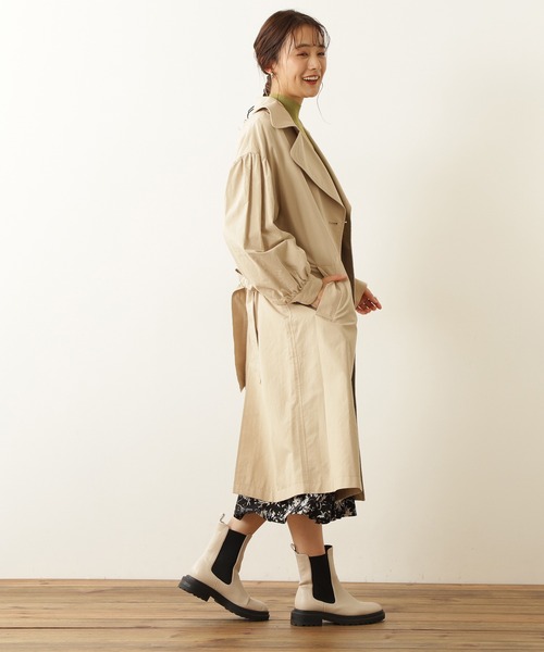 N.（N. Natural Beauty Basic）（エヌエヌナチュラルビューティーベーシック）の「◆ビックカラーオーバーサイズトレンチコート（トレンチコート・レディース・ベージュ/ライトベージュ/ブルー・MEDIUM）」の7枚目の写真