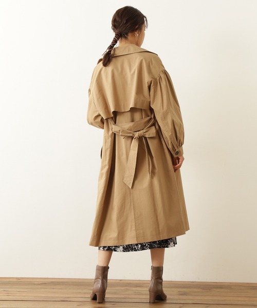 N.（N. Natural Beauty Basic）（エヌエヌナチュラルビューティーベーシック）の「◆ビックカラーオーバーサイズトレンチコート（トレンチコート・レディース・ベージュ/ライトベージュ/ブルー・MEDIUM）」の5枚目の写真