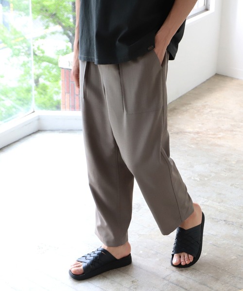 B:MING by BEAMS(ビーミングバイビームス)の「B:MING by BEAMS / リネンライクワイド ベイカーパンツ(その他パンツ・メンズ・ネイビー/グリーン系その他/ブラウン系その他4/レッド系その他7・SMALL/MEDIUM/LARGE/X-LARGE)」の2枚目の写真