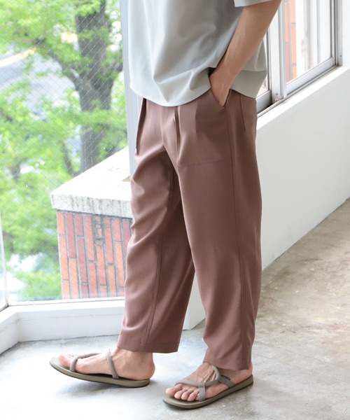 B:MING by BEAMS(ビーミングバイビームス)の「B:MING by BEAMS / リネンライクワイド ベイカーパンツ(その他パンツ・メンズ・ネイビー/グリーン系その他/ブラウン系その他4/レッド系その他7・SMALL/MEDIUM/LARGE/X-LARGE)」の4枚目の写真