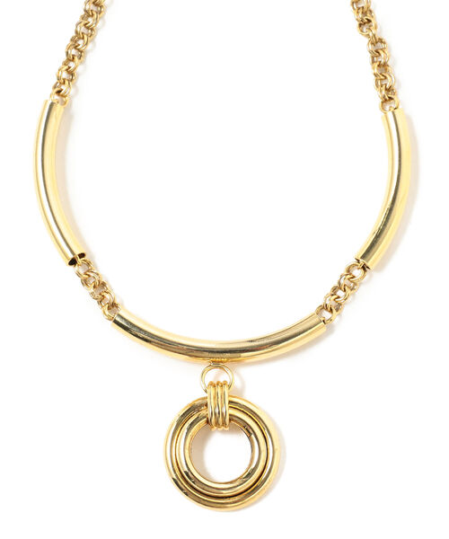 Ray BEAMS（レイビームス）の「RBS / デッドストック サークル パイプ ネックレス（ネックレス・レディース・ゴールド・ONE SIZE）」の7枚目の写真