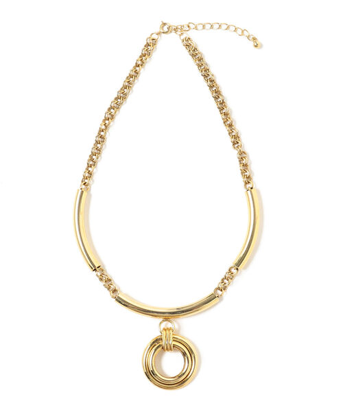 Ray BEAMS（レイビームス）の「RBS / デッドストック サークル パイプ ネックレス（ネックレス・レディース・ゴールド・ONE SIZE）」の8枚目の写真