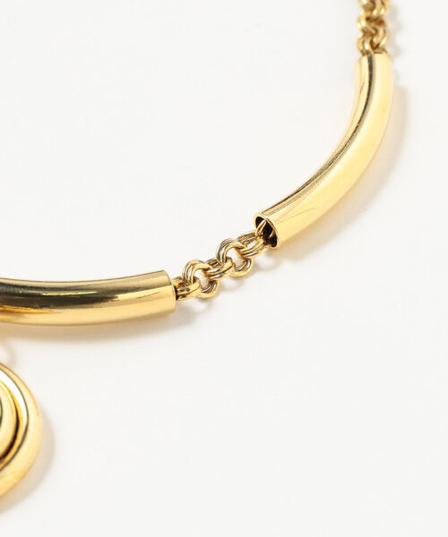 Ray BEAMS（レイビームス）の「RBS / デッドストック サークル パイプ ネックレス（ネックレス・レディース・ゴールド・ONE SIZE）」の9枚目の写真