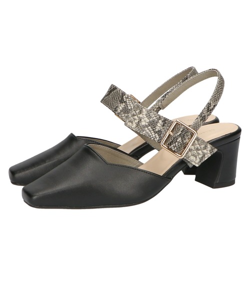 ORiental TRaffic（オリエンタルトラフィック）の「スクエアトゥバックルベルトパンプス/21109（パンプス・レディース・ホワイト/ブラック/イエロー/ブルー・40/38/39/41/42/35/36/37/34/33/43）」の5枚目の写真