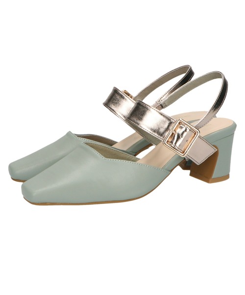 ORiental TRaffic（オリエンタルトラフィック）の「スクエアトゥバックルベルトパンプス/21109（パンプス・レディース・ホワイト/ブラック/イエロー/ブルー・40/38/39/41/42/35/36/37/34/33/43）」の9枚目の写真