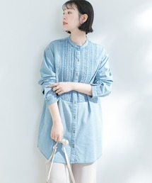 美品★別注 サムシング × F by ROSSO デニムタックチュニック SOMETHING × F by ROSSO 別注デニムタックチュニック 発売