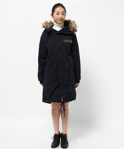 OUTLET（アウトレット）の「【WHO'S WHO gallery】MFm51（ブルゾン・レディース・ネイビー/オリーブ・FREE）」の8枚目の写真